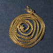 3.2mm 14k Yellow Gold Classic Solid Miami Cuban Chain