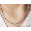 3.2mm 14k White Gold Oval Rolo Chain