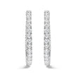 14K White Gold 5.00 Cttw Lab Grown Diamond Inside Out Hoop Earrings (F-G Color, VS1-VS2 Clarity)