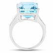 15.53 Carat Genuine Blue Topaz .925 Sterling Silver Ring
