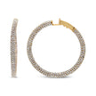 18K Rose Gold 6.90 Cttw Pave Set Diamond Inside Out Eternity Hoop Earrings (F-G Color, VS1-VS2 Clarity)