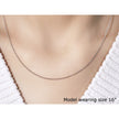14k White Gold Round Cable Link Chain 1.3mm