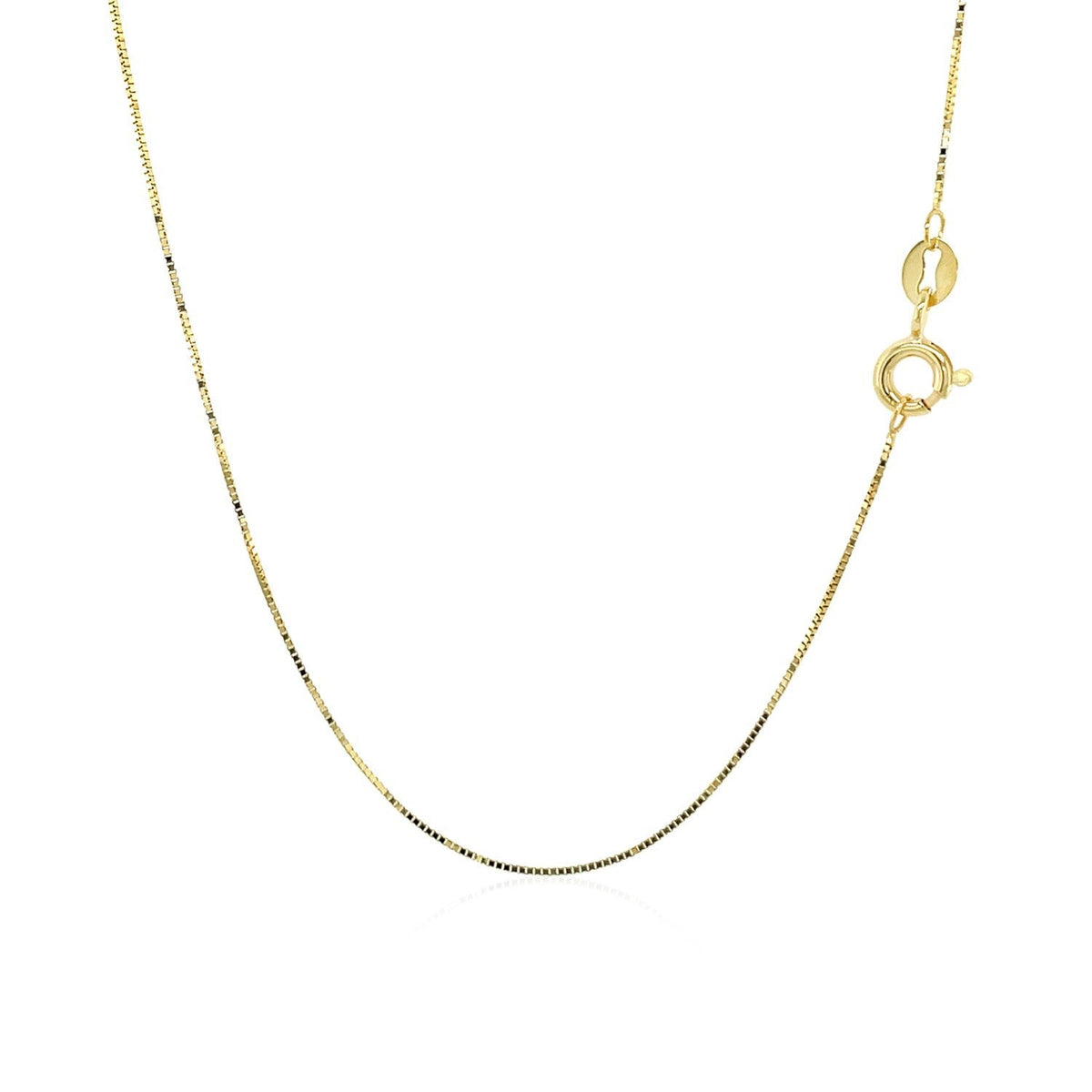10k Yellow Gold Classic Box Chain 0.45mm