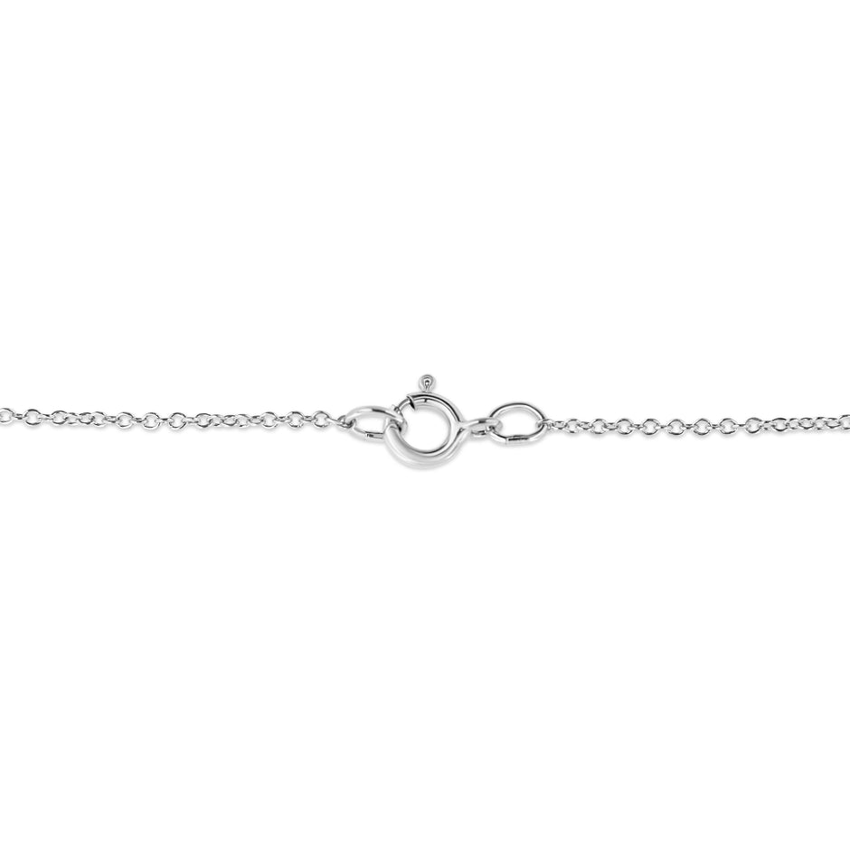 14K White Gold 1/4 Cttw Shared Prong Set Round-Ct Diamond 7 Stone Floral Cluster 18