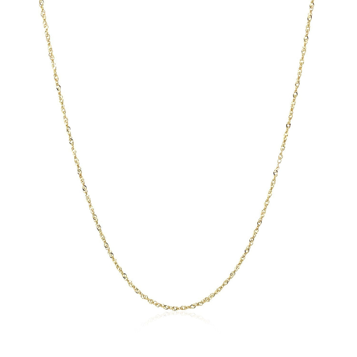 14k Yellow Gold Singapore Chain 0.8mm