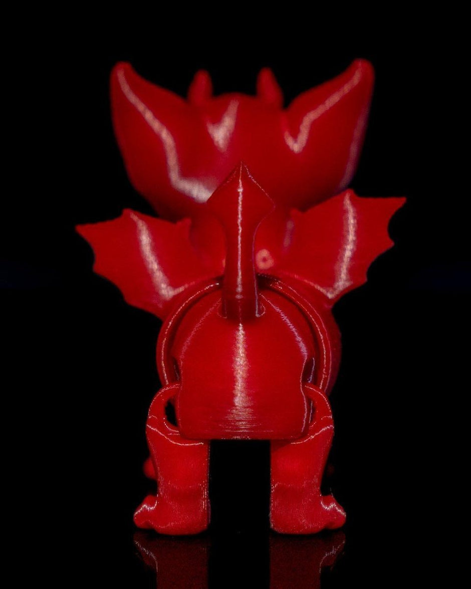 Demonic Chihuahua – 3D - Printed Fierce & Fiery Guardian Figurine - Custom Crafting Alliance, LLC