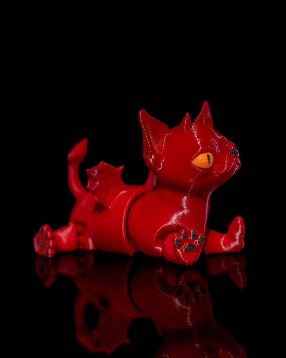 Demonic Chihuahua – 3D - Printed Fierce & Fiery Guardian Figurine - Custom Crafting Alliance, LLC