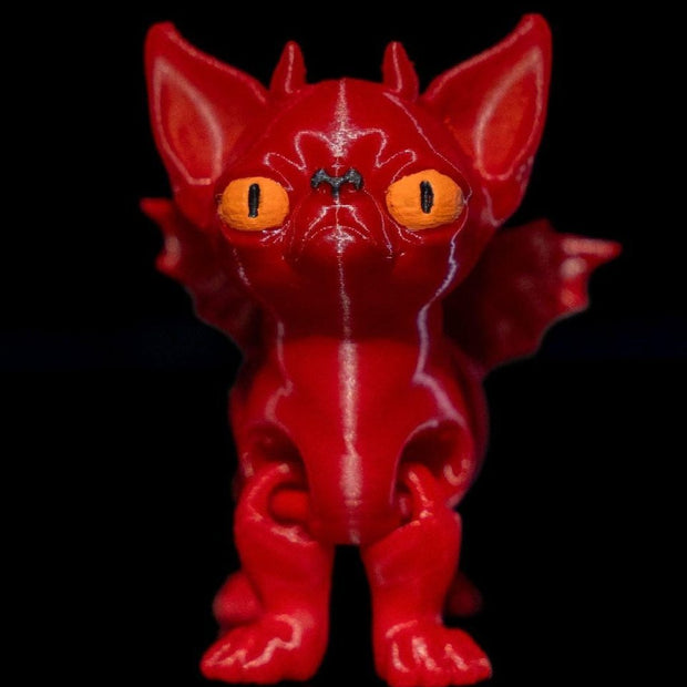 Demonic Chihuahua – 3D - Printed Fierce & Fiery Guardian Figurine - Custom Crafting Alliance, LLC