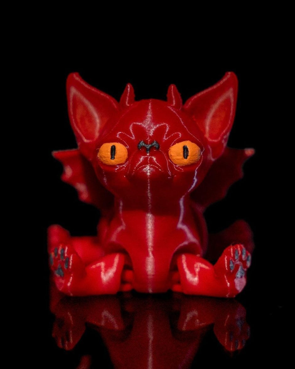 Demonic Chihuahua – 3D - Printed Fierce & Fiery Guardian Figurine - Custom Crafting Alliance, LLC