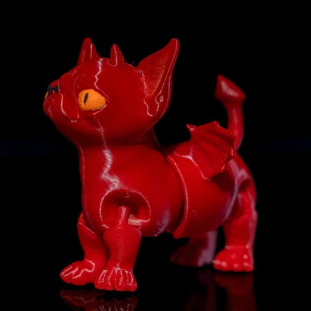Demonic Chihuahua – 3D - Printed Fierce & Fiery Guardian Figurine - Custom Crafting Alliance, LLC