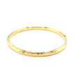 10k Yellow Gold Botanical Pattern Florentine Bangle