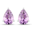 1.25 Carat Genuine Amethyst .925 Sterling Silver Earrings