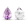 1.25 Carat Genuine Amethyst .925 Sterling Silver Earrings