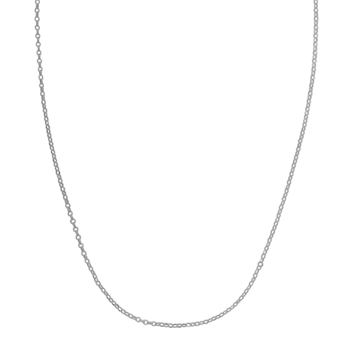 Double Extendable Cable Chain in 14k White Gold (1.40 mm) - Necklaces - Custom Crafting Alliance, LLC