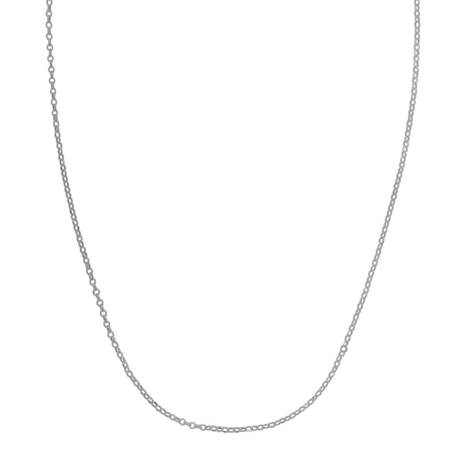 Double Extendable Cable Chain in 14k White Gold (1.40 mm) - Necklaces - Custom Crafting Alliance, LLC