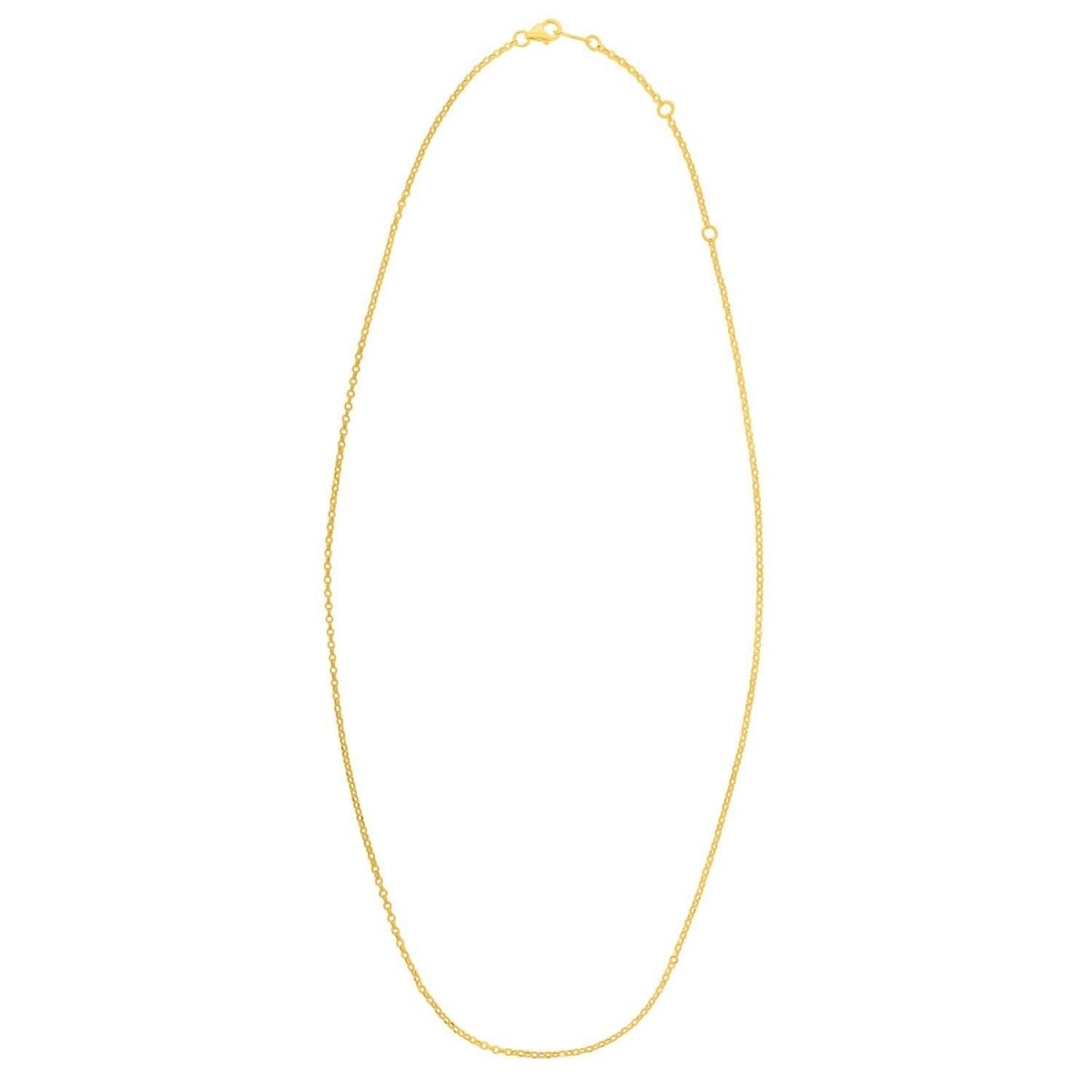 Double Extendable Cable Chain in 14k Yellow Gold (1.40 mm) - Necklaces - Custom Crafting Alliance, LLC