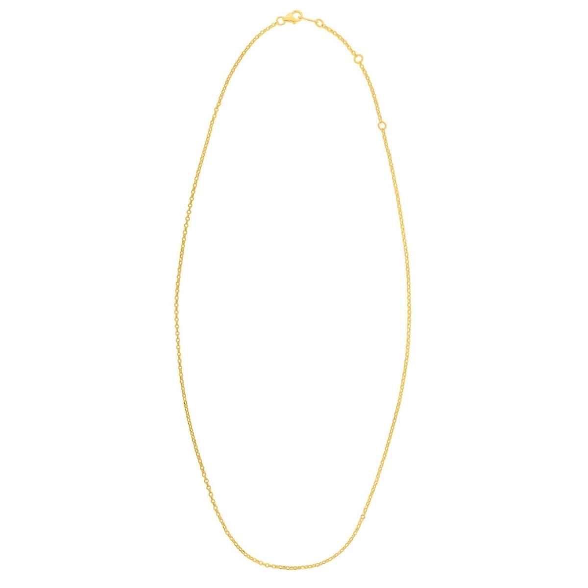 Double Extendable Cable Chain in 14k Yellow Gold (1.40 mm) - Necklaces - Custom Crafting Alliance, LLC