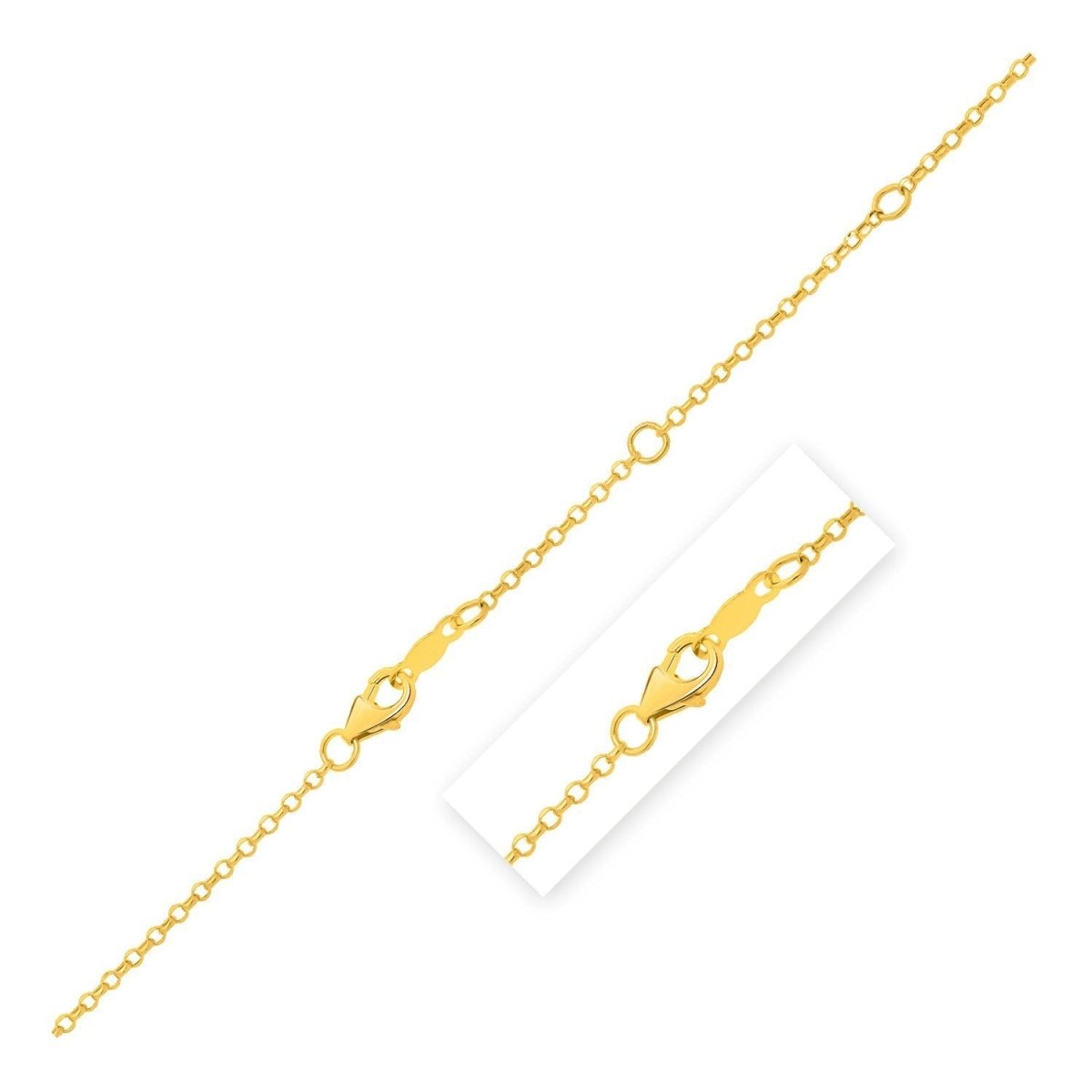 Double Extendable Cable Chain in 14k Yellow Gold (1.40 mm) - Necklaces - Custom Crafting Alliance, LLC
