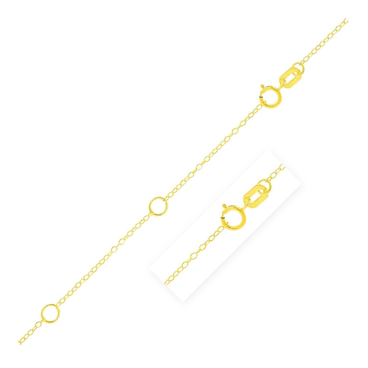 Double Extendable Piatto Chain in 10k Yellow Gold (1.30 mm) - Necklaces - Custom Crafting Alliance, LLC