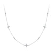925 Sterling Silver White Gold Plated CZ Pendant Necklace for Women