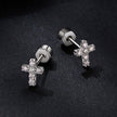 925 Sterling Silver Moissanite Earring 0.7x0.6cm for Women