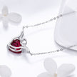925 Sterling Silver Adjustable Necklace 37-45cm with 1.4*2cm Pendant for Women