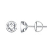925 Sterling Silver 5.0mm Moissanite Earrings for Women