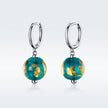 925 Sterling Silver Earrings with Glass Bead for Women