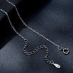 925 Sterling Silver Moissanite Necklace 39cm+5cm Length for Women