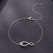 925 Sterling Silver Moissanite Pavé Bracelet for Women - 21cm, White Gold Plated, CZ