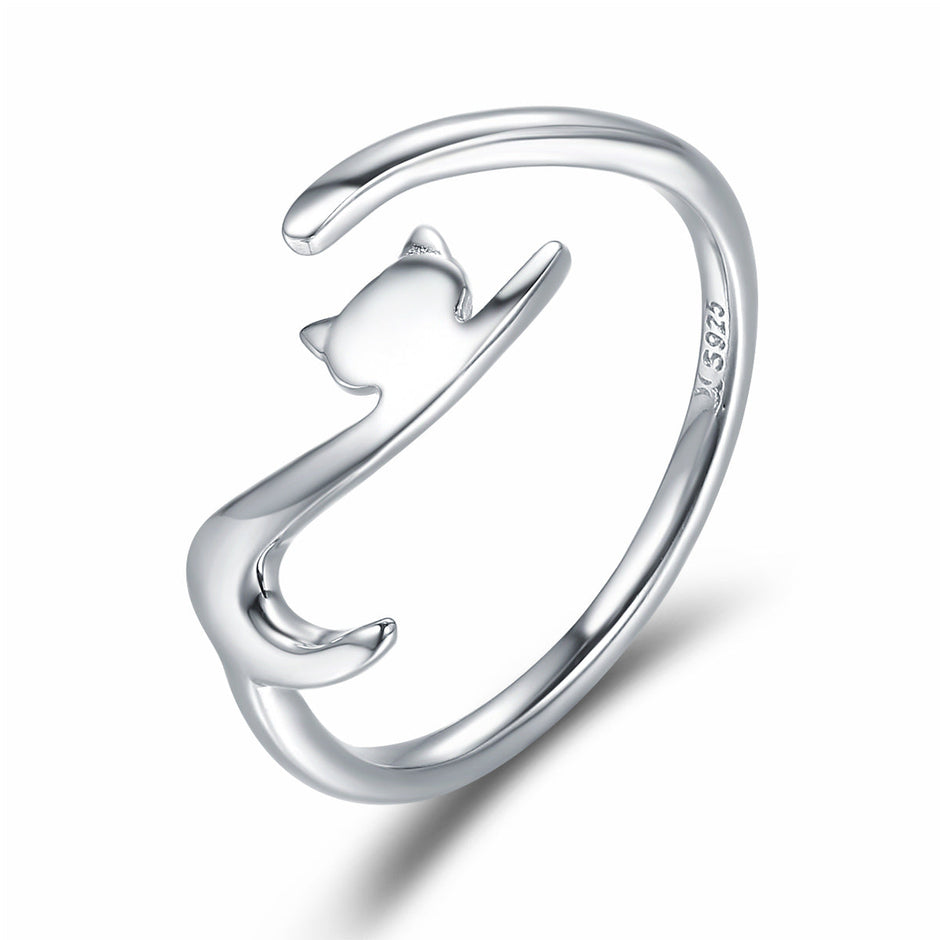925 Sterling Silver Plated Platinum Ring 0.20cm Width for Women