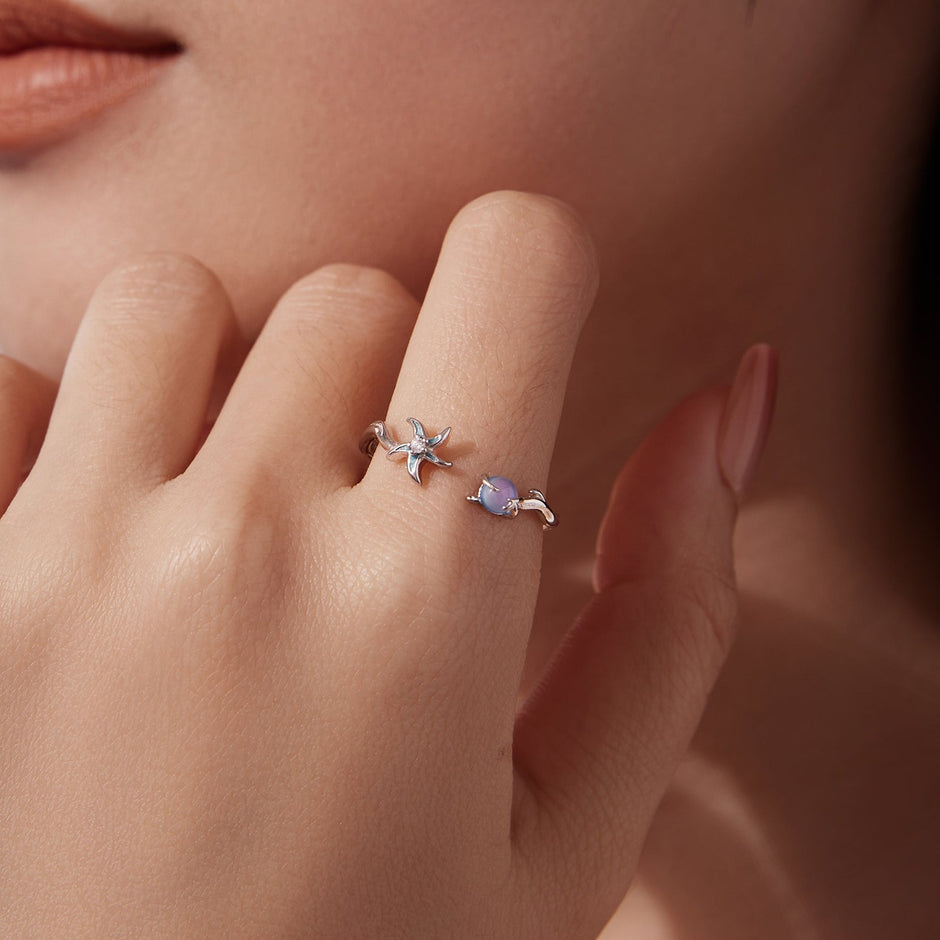 925 Sterling Silver Ring with White Gold Plating, 0.16cm Width for Women