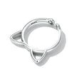 925 Sterling Silver Oxidized Paw Design Ring