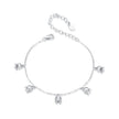 925 Sterling Silver Plated White Gold 12x41mm Pendant Bracelet