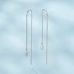 925 Sterling Silver Plated White Gold Water Droplet Earrings for Women
