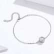 925 Sterling Silver & Platinum Plated CZ Bracelet for Women