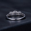 925 Sterling Silver Moissanite Pavé Setting Ring Size 6 for Women