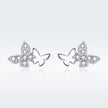 925 Sterling Silver Earrings with Pavé Setting CZ - 0.6*0.9cm