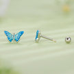925 Sterling Silver Earrings with Enamel and CZ for Women