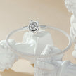 925 Sterling Silver Bracelet with Oxidized Finish and CZ 17.0 cm