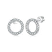 925 Sterling Silver 10mm Moissanite Earrings for Women