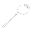 925 Sterling Silver White Gold Plated CZ Bracelet 15+6cm for Women