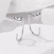 925 Silver White Gold Plated 1.4cm Brass Earrings for Women