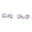 925 Sterling Silver Earrings with Translucent Opal and CZ for Women