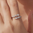 925 Sterling Silver White Gold Plated Pavé Setting Rings for Women