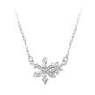 925 Sterling Silver  Necklace with CZ and Glass Pendant for Women