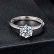 925 Sterling Silver Moissanite 1 Carat Ring Size 6