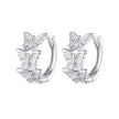 S925 Sterling Silver Earrings with Plated Platinum for Women