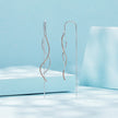 925 Sterling Silver Earrings 56*10mm Plated Platinum Rose Gold for Women