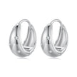925 Sterling Silver Earrings with CZ in White Gold Plating - Stylish Design for Women